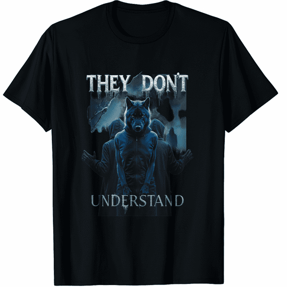They Don't Understand Alpha Wolf Funny Emo Corny Weird T-Shirt for Men Women