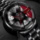 thumbnail image 2 of Stylish Men's Quartz Watch with 3D Car Wheel Design and Stainless Steel Band, 2 of 5