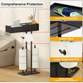 thumbnail image 5 of Free Standing Toilet Paper Holder with Shelf,Stand Mega Roll Toilet Paper Holder with Storage,Freestanding Tp Holder with Drawer for Wipes,No Drill,Matte Black,Bathroom, 5 of 6