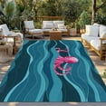 thumbnail image 3 of Fsddascl Ocean Octopus Outdoor Rug for Patio/Deck/Porch, Non-Slip Large Area Rug 5 x 8 Ft, Coastal Nautical Teal Waves Indoor Outdoor Rugs Washable Area Rugs, Reversible Camping Rug Carpet Runner, 3 of 5