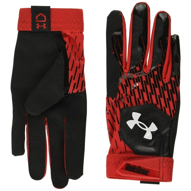 Guantes de Béisbol Under Armour Clean Up para Hombre Negro/Rojo/Blanco