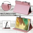thumbnail image 3 of Dteck Case for Samsung Galaxy Tab A7 Lite 8.7-inch SM-T220 T225 (2021),Magnetic Card Holder Wallet Case PU Leather Kickstand Shockproof Hybrid Rubber Folio Protective Cover,Rosegold, 3 of 8
