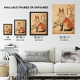 thumbnail image 3 of Edo Period Kitsune Red Fox Portrait Simple Japanese Ukiyo-e Style Painting Large Wall Art Poster Print Thick Paper 18X24 Inch, 3 of 5