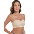 thumbnail image 2 of Sujetador sin tirantes ANGOOL Push Up Wirefree Antideslizante Beige XL, 2 of 7