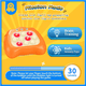thumbnail image 4 of Máquina Juego Descompresión, Consola Juegos Pop Quick Push Naranja, 4 of 5