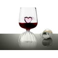 thumbnail image 4 of 12oz Crystal Red Wine Glasses set of 2 Romantic Heart Shaped Wine Glasses Creative Cocktail Drinking Glasses Unique Wine Goblet Clear Glass Cups for Wedding Valentine Party(350ml), 4 of 13