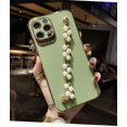 thumbnail image 2 of Aplicable a Apple 12 Pro Max teléfono caso 7 8 perla pulsera teléfono caso aguacate verde, 2 of 2