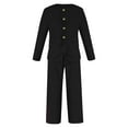 thumbnail image 6 of Xingpeng Women's Wide Leg Pants Suit Set 2026 Fall Business Casual Blazer and Trousers with Pockets Two Piece Black M, 6 of 9