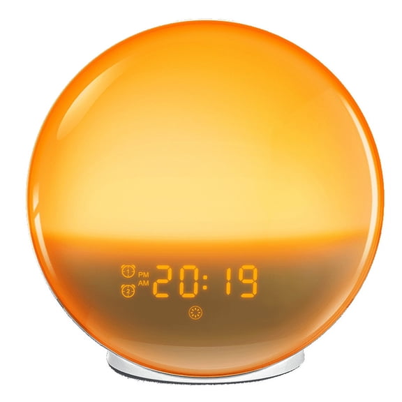 Sunrise Alarm Clock Wake Up Light Clock Sunrise/Sunset Simulation Digital Clock with Night Light FM Radio Desk Clocks