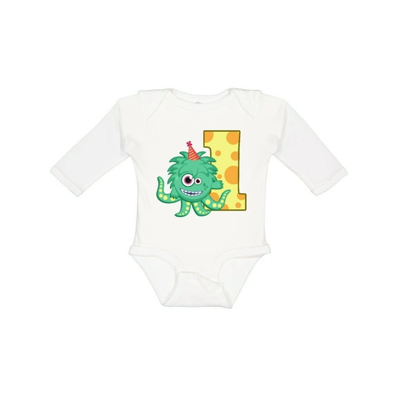 Inktastic Monster 1st Birthday Boys or Girls Long Sleeve Baby Bodysuit