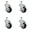 4 Swivel - Top Lock Brakes - Black, variant on 4 Inch Black Polyurethane ½ Inch Threaded Stem Caster with Brake