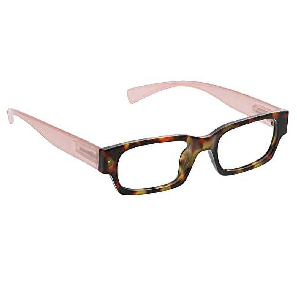 Peepers by PeeperSpecs Women's Ivy Rectangular Blue Light Blocking Reading  Glasses, Tortoise/Blush, 50 + 0