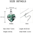 thumbnail image 3 of Crystal Heart Shape Cremation Jewelry Memorial Urn Necklace for Ashes, Stainless Steel Ash Holder Pendant Keepsake, 3 of 6