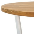 thumbnail image 6 of Safavieh Leo Outdoor Patio 3 Leg Round Coffee Table, Natural, White, 6 of 10