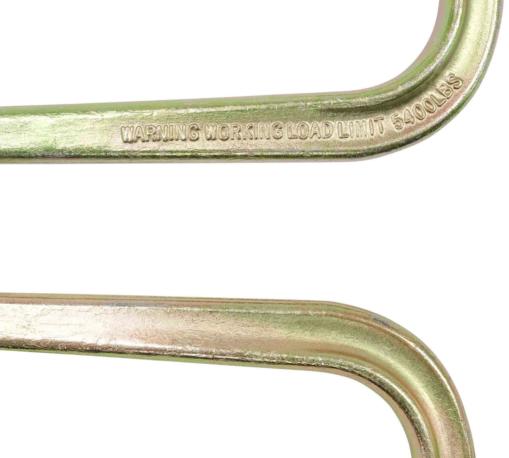 Tow Straps V Bridle 3" x 24" w/ 15" Long Shank J Hooks 5400 lbs Working Load | Recovery V Strap for Car Wrecker Rollback, Car Hauler Carrier