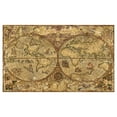 thumbnail image 4 of Vintage Ceramic Toothbrush Holder, Pirate Adventures Style Old World Map Medieval Cartography with Mystic, Decorative Versatile Countertop for Bathroom, 4.5" X 2.7", Tan and Caramel, 4 of 4