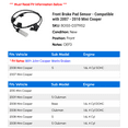 thumbnail image 2 of Front Brake Pad Sensor - Compatible with 2007 - 2010 Mini Cooper 2008 2009, 2 of 2