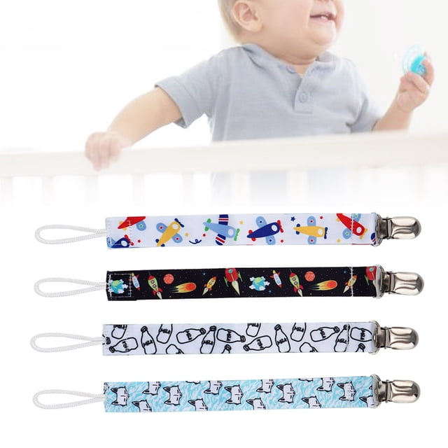 Baby Clip, Easily Attach Leash Washable Firm Grip Beautiful Colors 4pcs For Daily Use