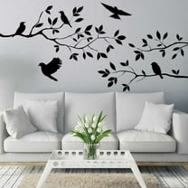 Flying Birds Tree Branches Wall Sticker, Art Decal Poster For Home Bedroom, Diy Mural Decor Decoration