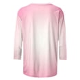 thumbnail image 5 of SwiftWear Women's Breast Cancer Awareness Ribbon 3/4 Length Sleeve Crewneck Graphic Tops Loose Fit Soft Casual Tee Shirts Pink, 5 of 5