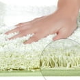 thumbnail image 3 of Unique Bargains Absorbent Bath Rug Non-Slip Plush Shaggy Bath Carpet Bath Mats Green Geometry U-Shaped 20" x 20", 3 of 7