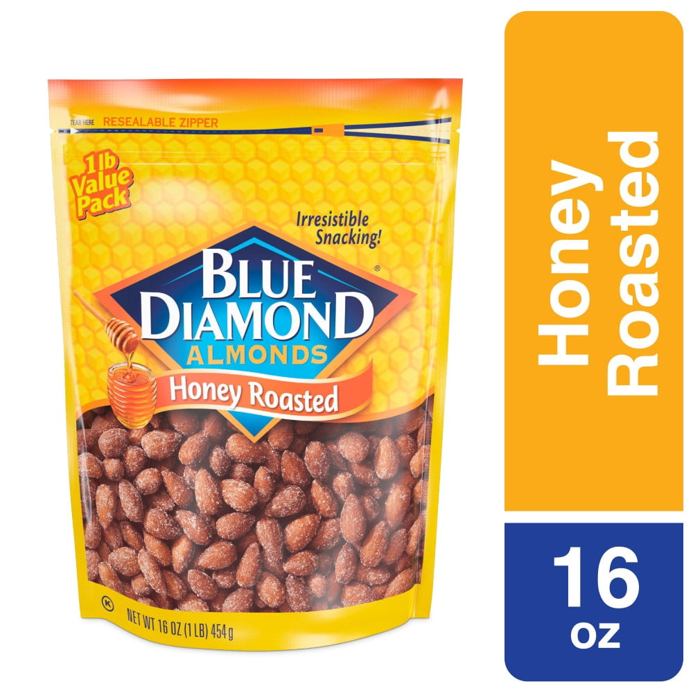 Blue Diamond Honey Roasted Almonds 16 oz - 5 Pack