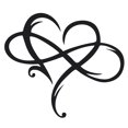 thumbnail image 1 of Metal Infinity Heart Art Love Wall Sign Decor para sala de estar hogar (negro) Likrtyny Para estrenar, 1 of 9