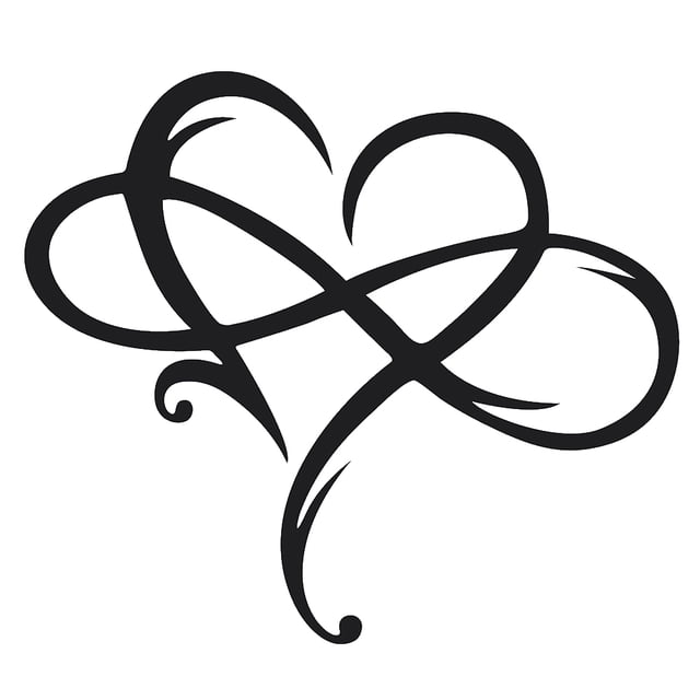 Metal Infinity Heart Art Love Wall Sign Decor para sala de estar hogar (negro) Likrtyny Para estrenar