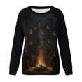 thumbnail image 5 of Bzhegqhd Women's Halloween Printed Pullover Tops Long Sleeve Raglan Sleeve Round Neck Fashion Casual Sweatshirt Soft Comfort Fall, 5 of 5