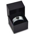 thumbnail image 3 of Tungsten Heart Shaped Volleyball Ball Band Ring 8mm Men Women Comfort Fit Blue Flat Cut Brushed Gray Polished, 3 of 4
