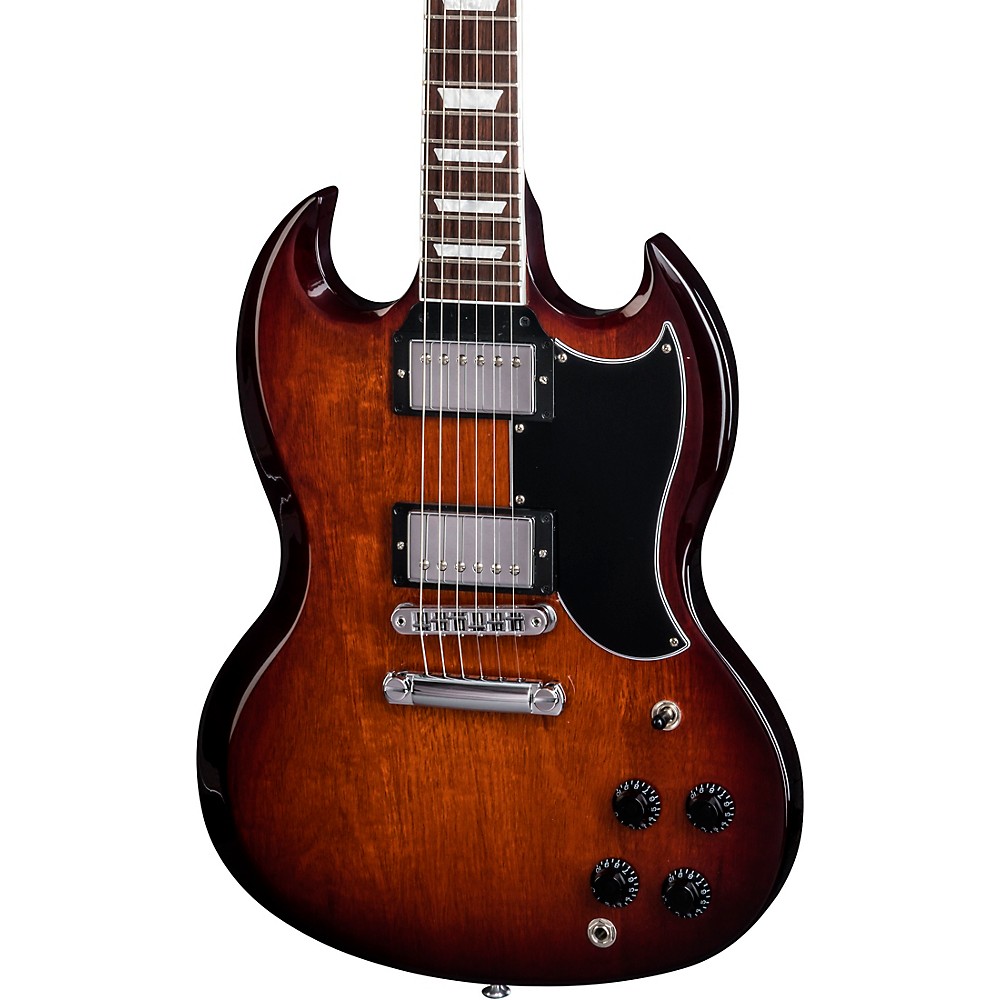 Ibson sg standard 2018 electric guitar ebony 5-ply black pickguard