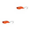 thumbnail image 1 of Eigraketly Kit de cucharas de trucha, aparejos de pesca, señuelos de pesca, gancho único, Mini Spinner, cebos de hundimiento, cebo de agua naranja negro 2.5 g 2piezas, 1 of 6