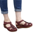 thumbnail image 5 of Sandals For Women Closed Toe Floral Applique Sandals Breathable Perforated Upper Hook And Loop Ankle Strap Soft Sole Summer Casual Shoes Casual Dressy 2026 Shoes Comfort Summer Slides, 5 of 5