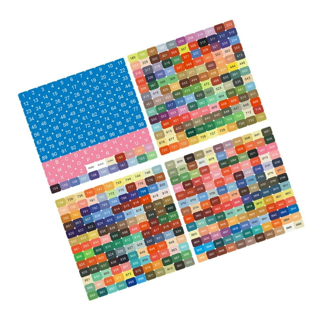 Naiovety 4x Diamond Painting Color Number Stickers Stitch Crafts Embellishment Cross Kits de decoración para fiestas