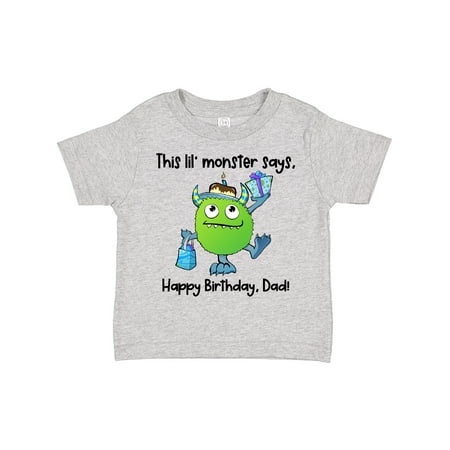 

Inktastic This Lil Monster Says Happy Birthday Dad Gift Toddler Boy or Toddler Girl T-Shirt