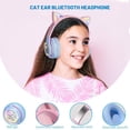 thumbnail image 2 of Cat Ear Bluetooth Headphones,Wireless Foldable On Ear Earphone, RGB Light Up ,HiFi Stereo and Noise Cancelling Over-Ear Gaming Headphones for Kid&Girl As a Gift For PC/Laptop/Tablet/Phone/Pad, 2 of 9