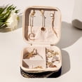 thumbnail image 6 of Crocodile Travel Portable Square Jewelry Box: Storage Box, Decorative Box, and Jewelry Stand for Rings, Earrings, Necklaces, Bracelets, and More – Ideal for Girls and Women, 6 of 6