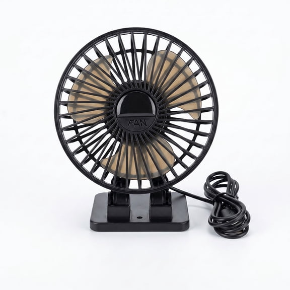 Fan, Small Desk Fan with 3 Settings, Personal Quiet Fan with Strong Airflow and Low Noise, Desktop Office Portable Cooling Fan - 3.2ft Cord (Black)