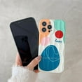 thumbnail image 6 of Geometric Color Block Wave Line Water Ripple Soft  for iPhone Case (White,iPhone 14 Pro), 6 of 6