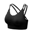 thumbnail image 6 of Hanerdun Womens Wirefree Everyday Bras Soft Full Coverage Padded Crossback Bra Black L, 6 of 6