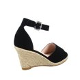 thumbnail image 2 of Angela-28 Women's Open Toe Ankle Strap Espadrille Wedge Sandals, 2 of 2