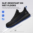 thumbnail image 4 of SPIEZ® Unisex Composite Toe Shoes,Breathable Work Sneakers, Lightweight Safety Shoes for Construction|Warehouse|Security Checks|Delivery Work–Black Blue,Size 11.5 Men/13 Women, 4 of 12