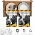 thumbnail image 5 of Sunflower Cows Kitchen Towels Set of 2, Farmhouse Floral Watercolor Botanical Plaid Absorbent Dish Towels for Kitchen, Microfiber Hand Towel, Quick Drying Tea Towel for Cleaning Decorative Dishcloths, 5 of 7