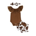 thumbnail image 1 of Fortune 2pcs Baby Girl Summer Sleeveless Lace Ribbed Jumpsuit and Ruffled Shorts, 1 of 8