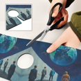 thumbnail image 6 of Yayeee Faucet Mat for Kitchen Sink 14.7" Diatomite Long Splash Guard Pad, Blue Planet, 6 of 7