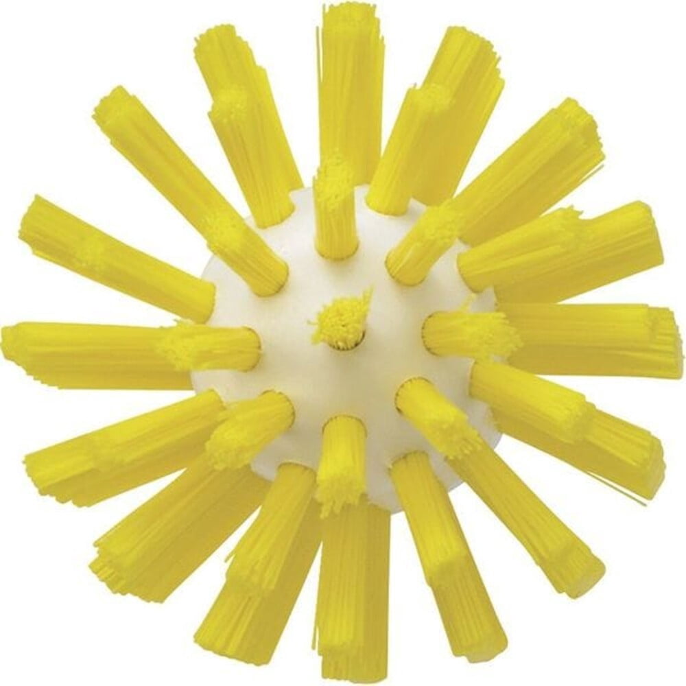 2 3/8 in W Tube and Pipe Brush, Stiff, Not Applicable L Handle, 5 1/2 in L Brush, Yellow