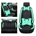 thumbnail image 2 of Tuqiang Car Seat Covers Cartoon for Land Rover for Discovery Sport 2014-Present Luxury Grade Waterproof Seat Protectors with Advanced Safety Certifications with Pollow and Headrest Black and Green, 2 of 7