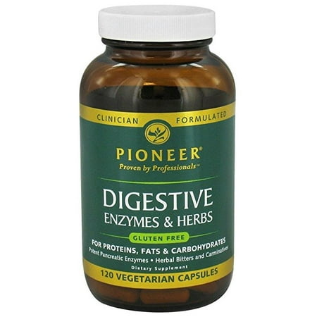 Pioneer Nutriti - enzymes digestives, Veg Cap (Btl-verre) 120ct
