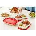 Rubbermaid BPAFree Plastic Divided Leftover Food Storage Containers