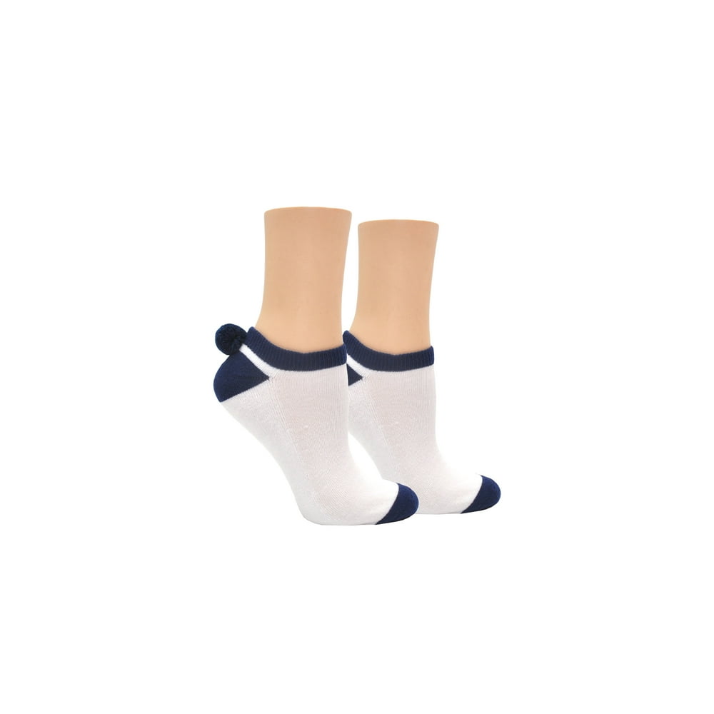 SOCK HOUSE CO. Sock House Co. Ladies Athletic Pom Pom Lowcut Sock